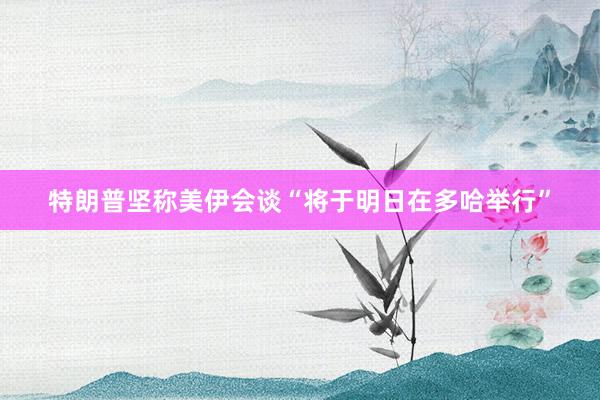 特朗普坚称美伊会谈“将于明日在多哈举行”